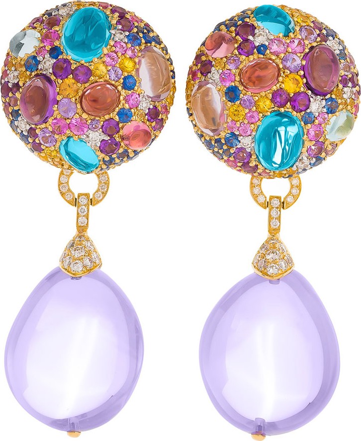 Margot McKinney Multi-Stone & Detachable Drop Earrings