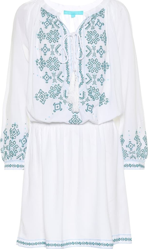 Melissa Odabash Nadja embroidered minidress