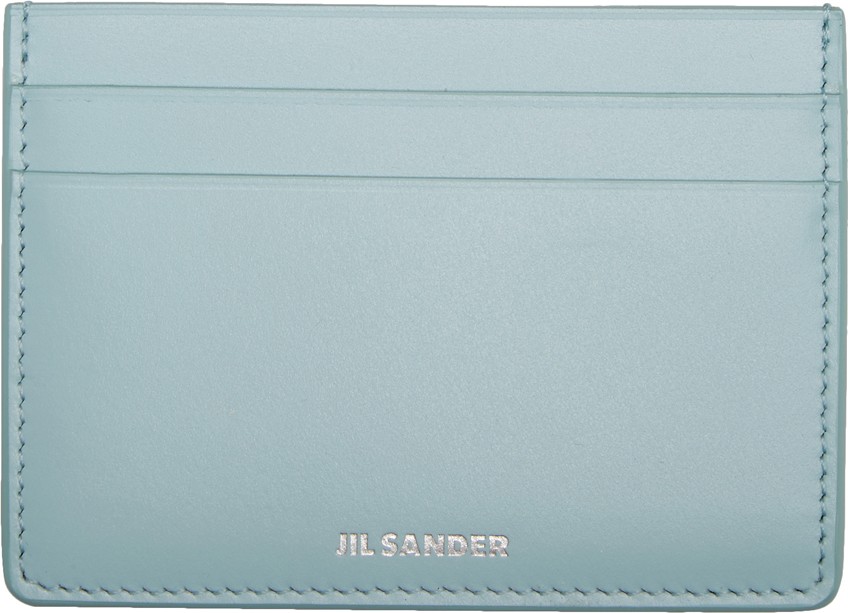 Jil Sander Blue Leather Card Holder
