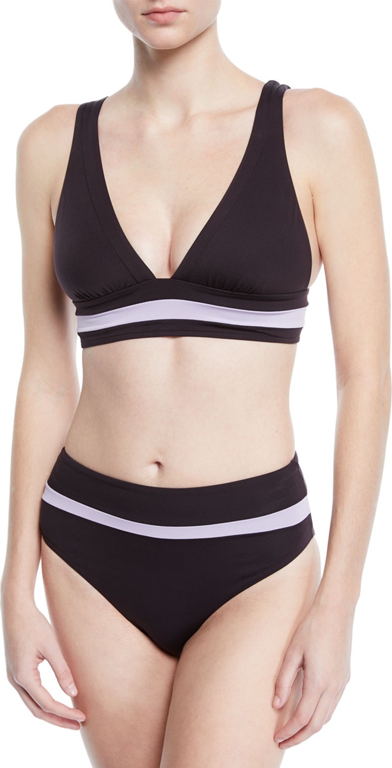 Seafolly Amulet Striped Triangle Bikini Top