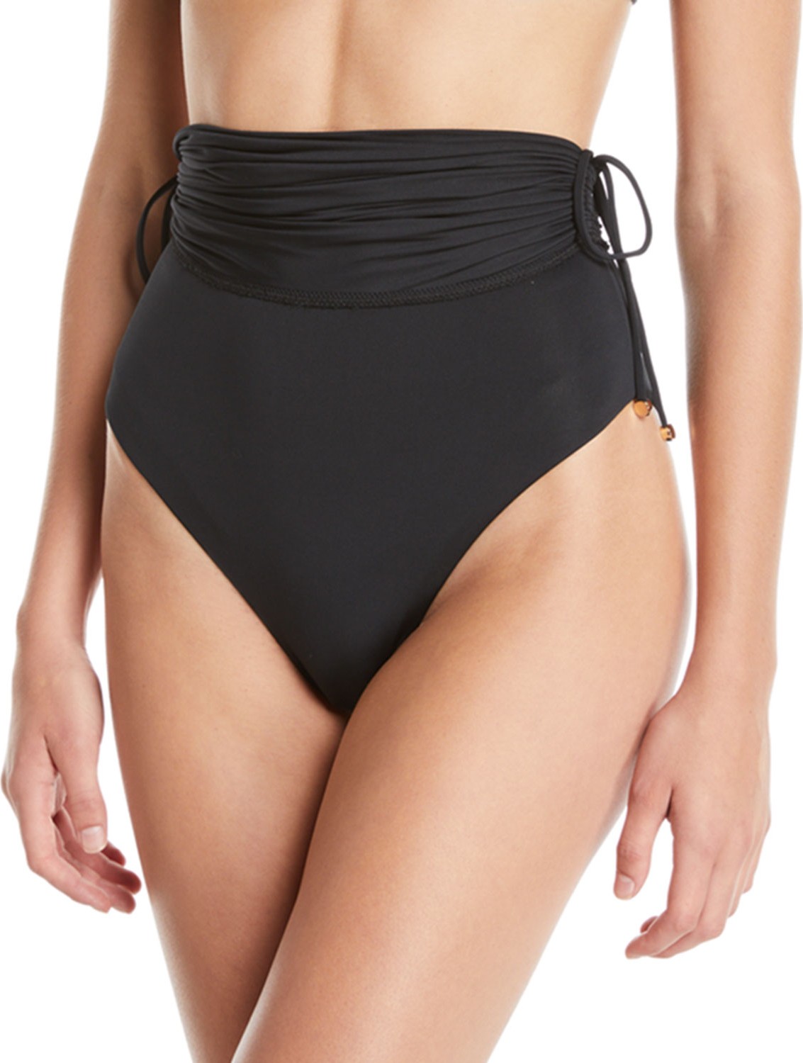 Stella McCartney High-Waist Drawstring Bikini Swim Bottoms