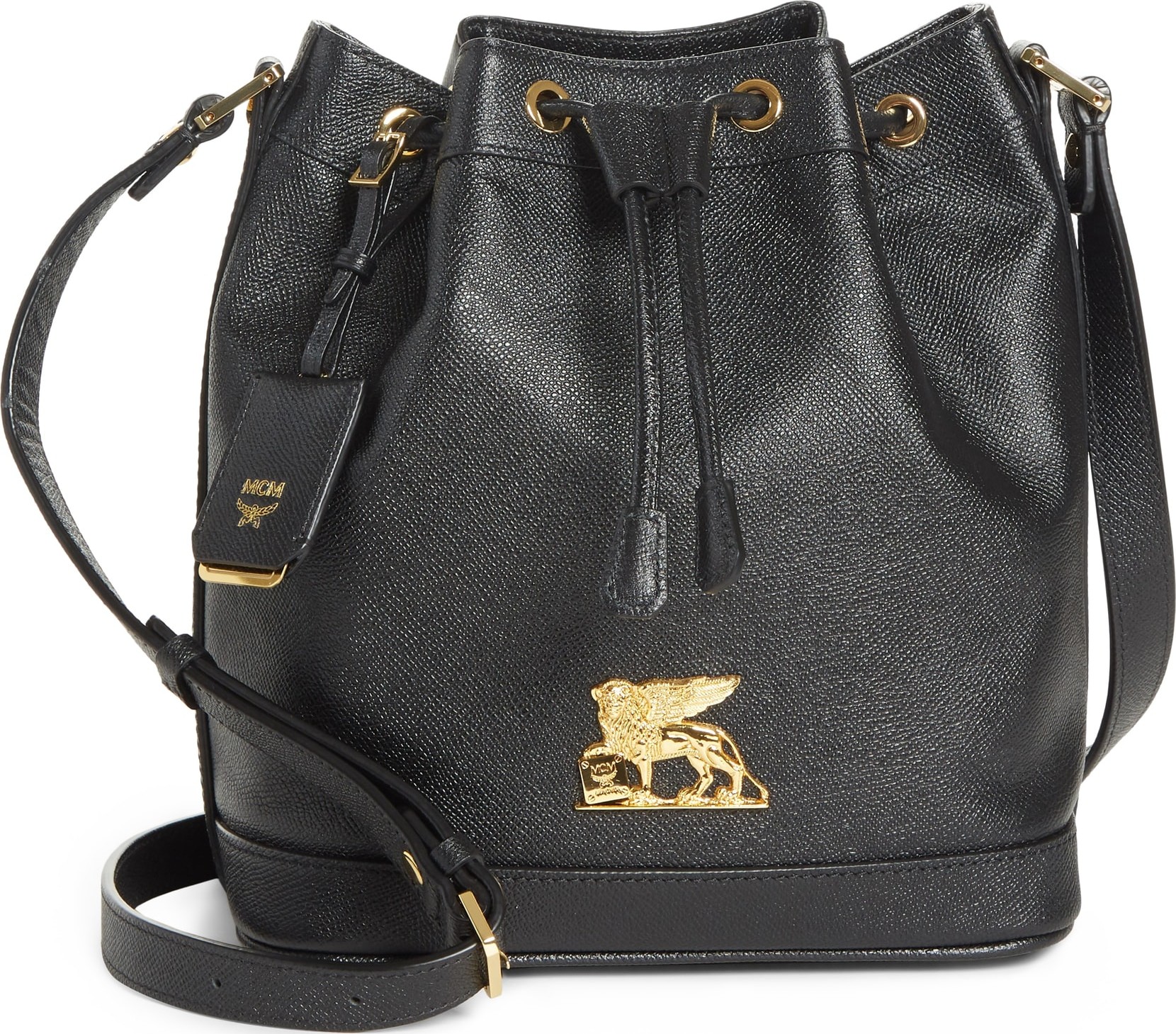 MCM Small RGB Leather Drawstring Bag