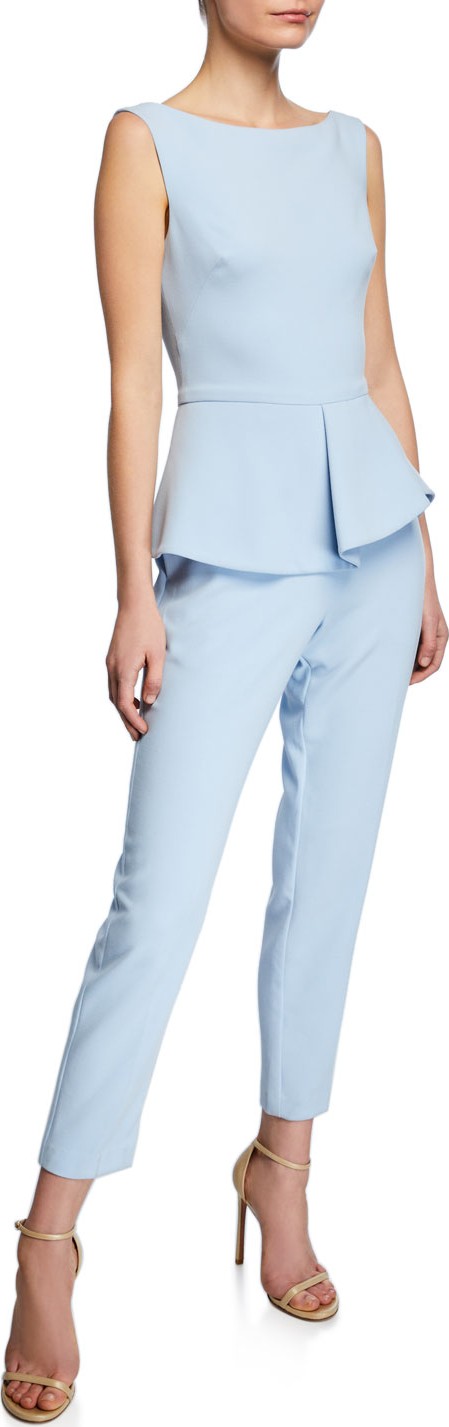 Black Halo Kasia Sleeveless Peplum Jumpsuit