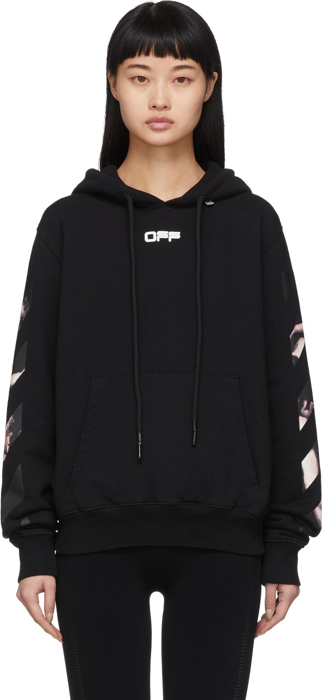 Off White Black Caravaggio Arrows Slim Hoodie
