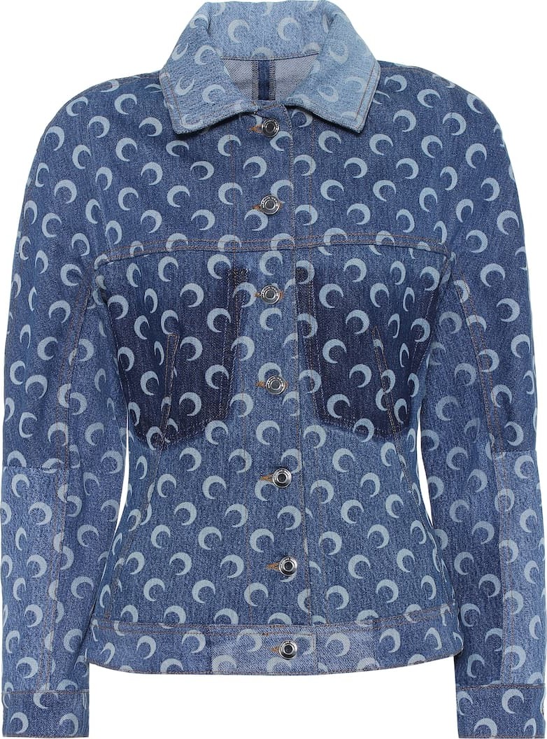 Marine Serre Printed denim jacket