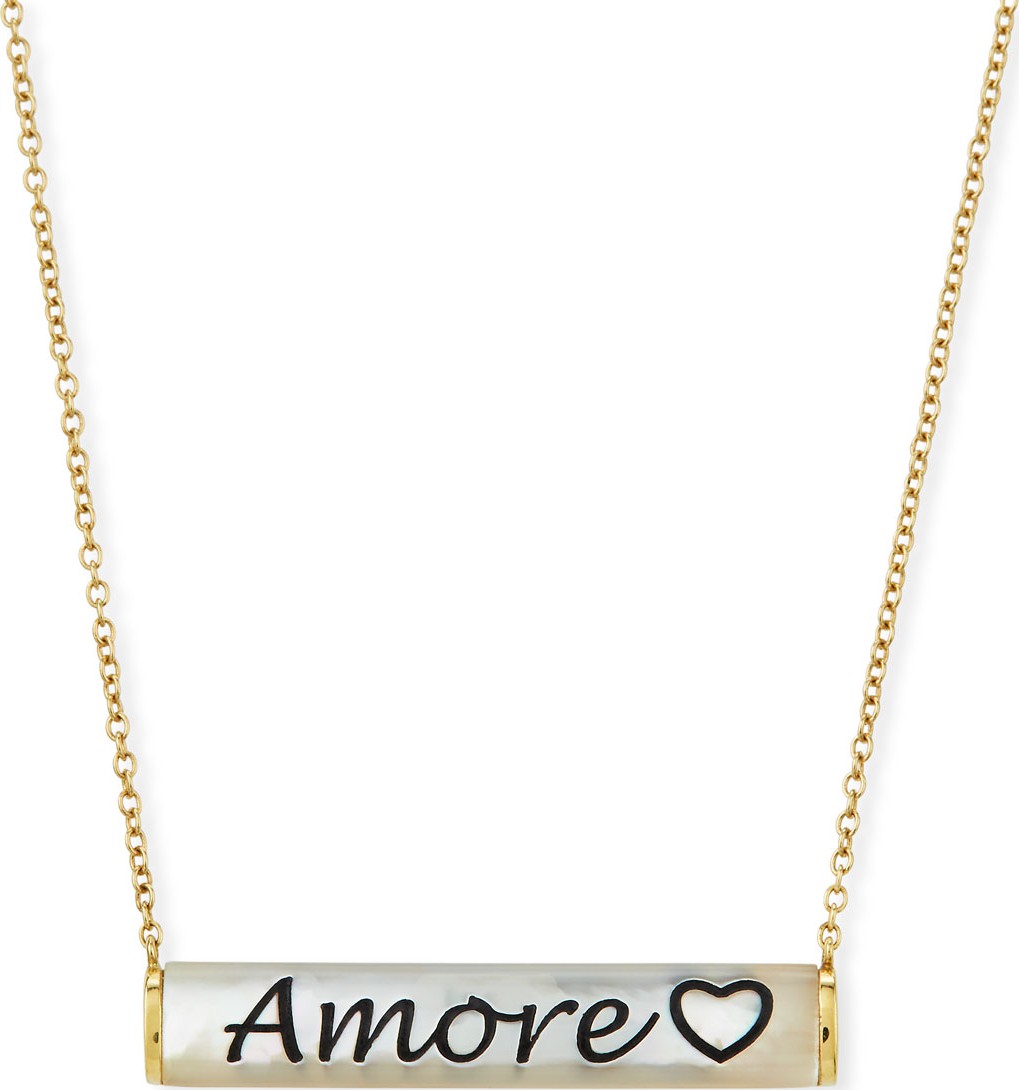 Miseno 18k Mother-of-Pearl Engraved Pendant Necklace