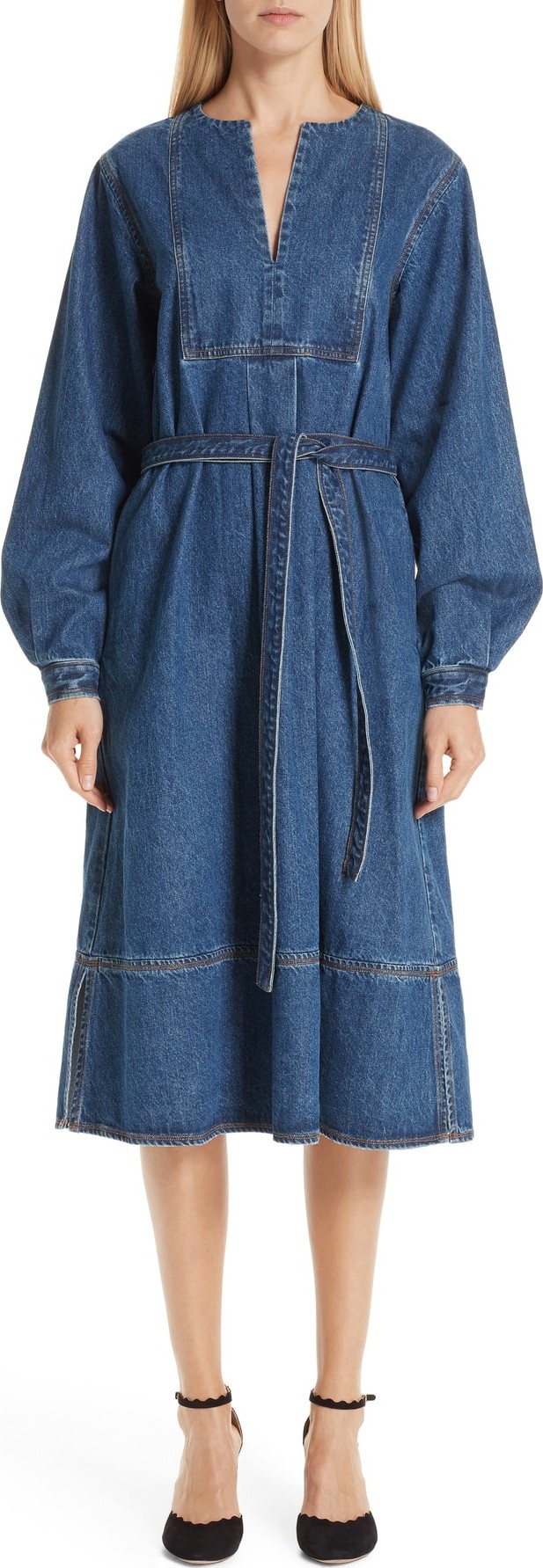 Co Denim A-Line Dress