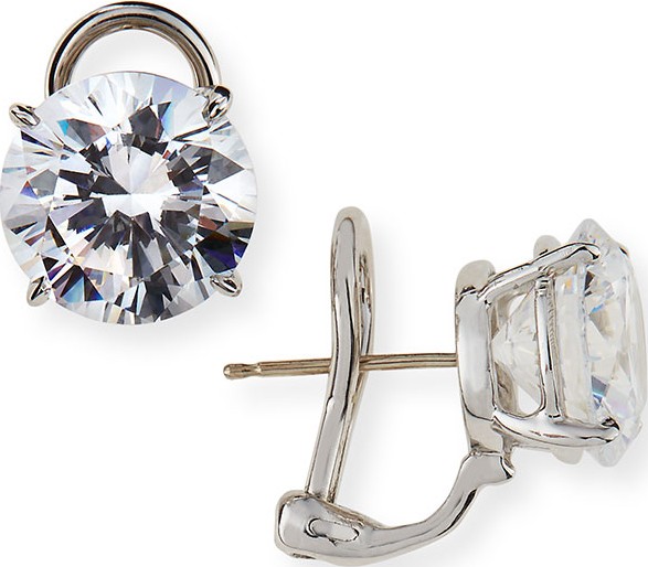 Fantasia by DeSerio CZ Round Stud Earrings, 10.00 TCW