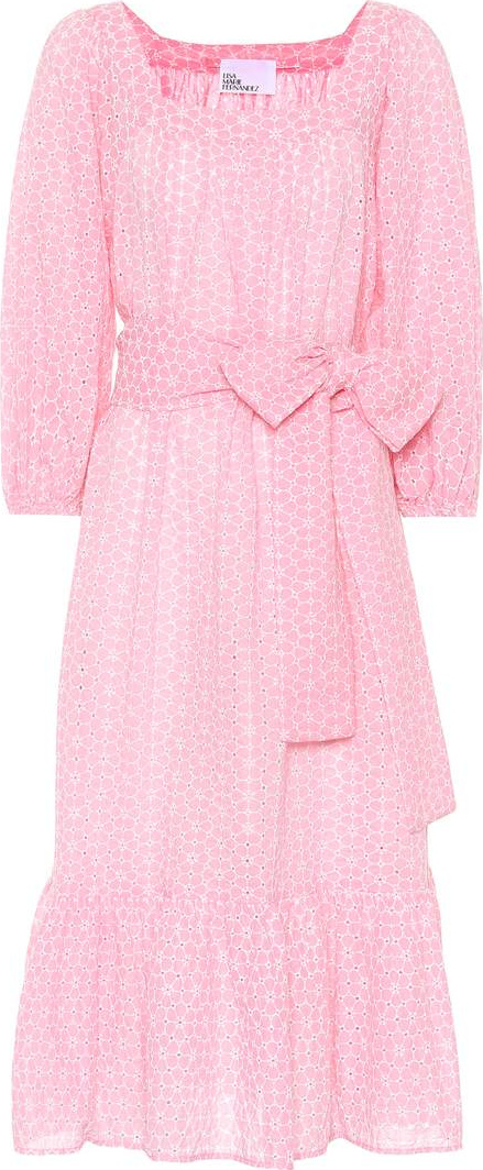 Lisa Marie Fernandez Laure cotton eyelet lace midi dress