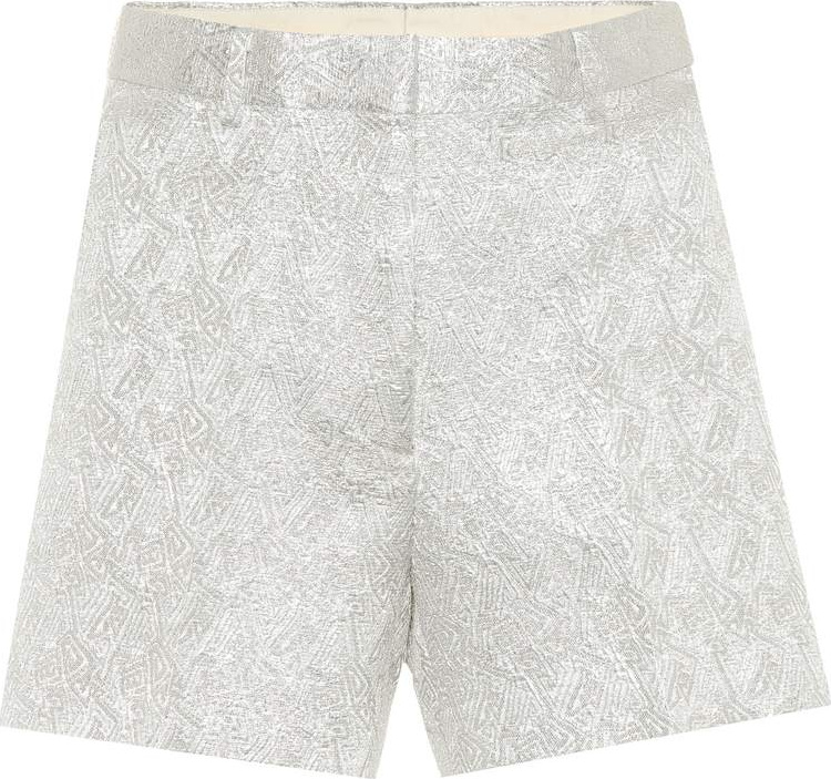 Dries Van Noten Metallic jacquard shorts