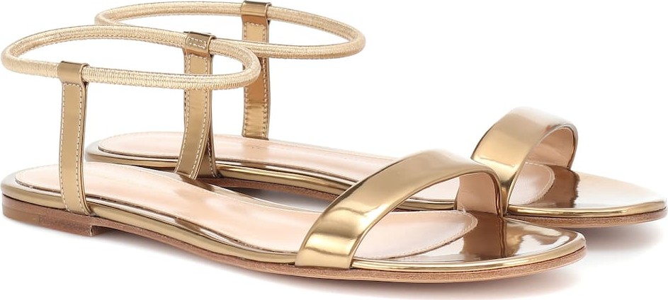 Gianvito Rossi Jaime 05 metallic leather sandals
