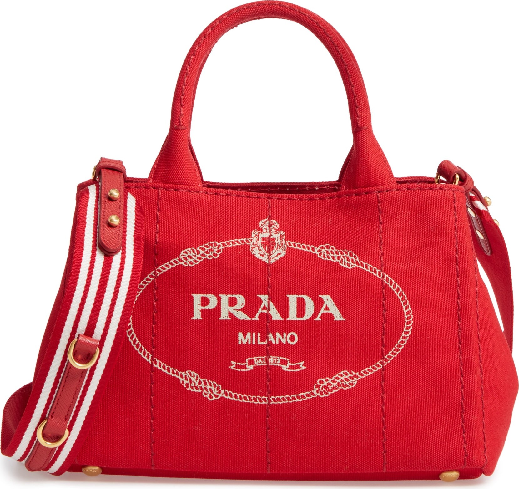 Prada Canapa Logo Garde Canvas Tote