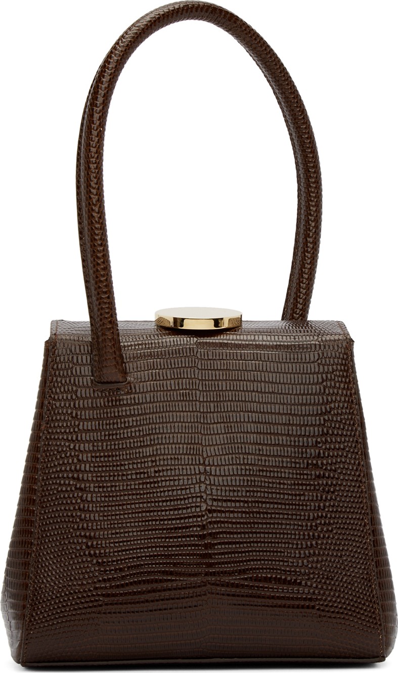 Little Liffner Brown Snake Mademoiselle Bag