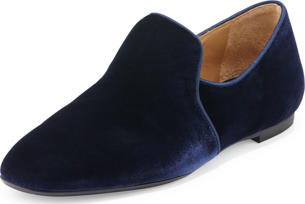 THE ROW Alys Velvet Loafer Flat