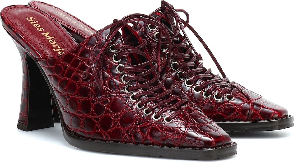 Sies Marjan Stella croc-effect leather mules