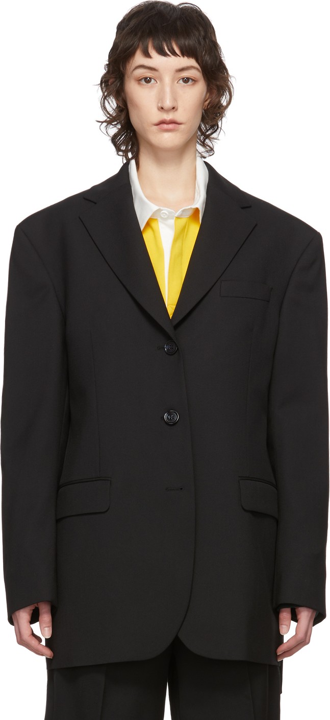 Acne Studios Black Summer Wool Jill Blazer
