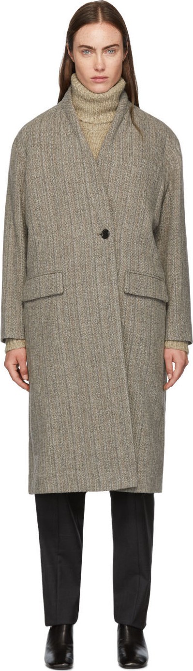Isabel Marant Etoile Taupe Henlo Coat
