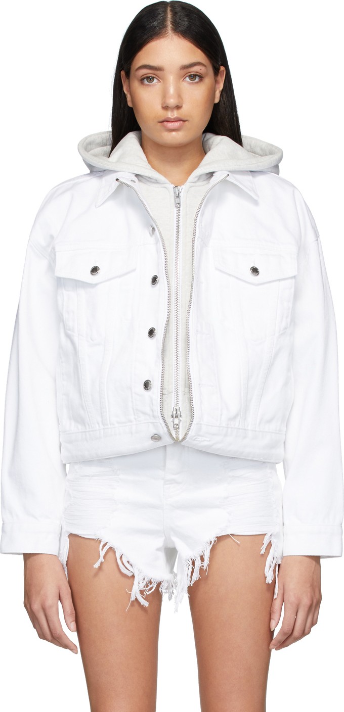 Alexander Wang White Denim Runway Game Jacket