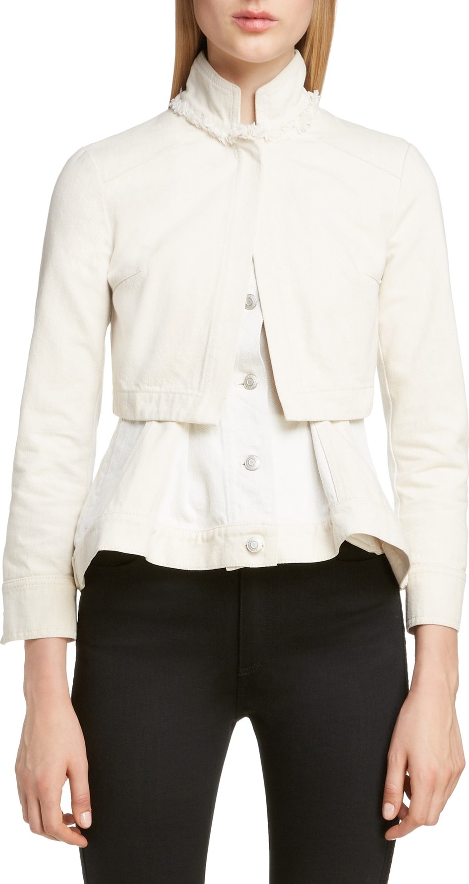 Alexander McQueen Peplum Denim Jacket