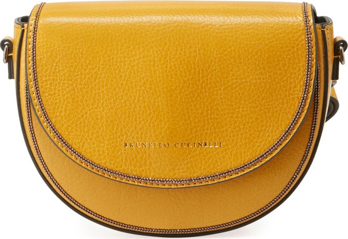 Brunello Cucinelli Flap Leather Crossbody Belt Bag