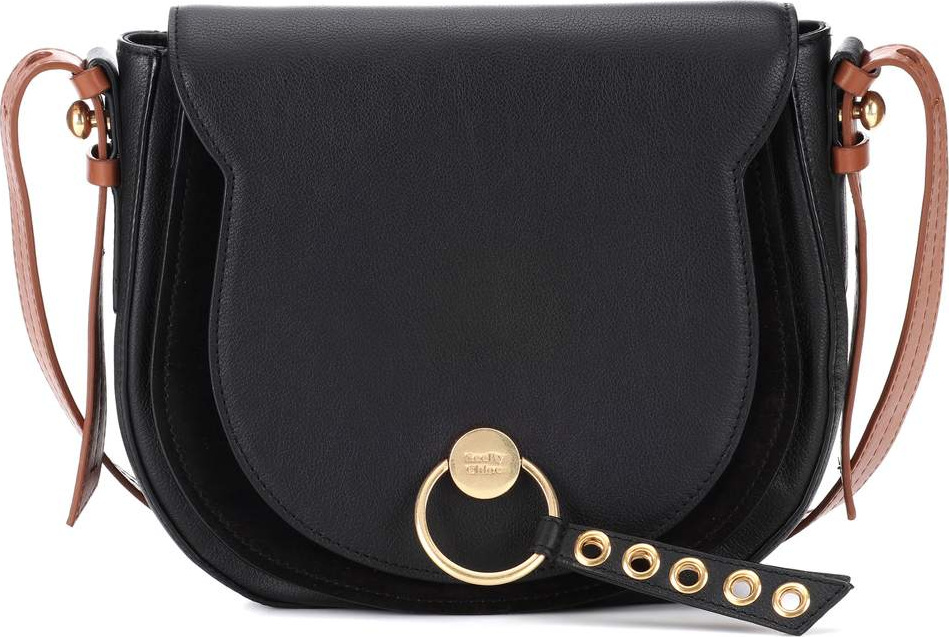See By Chloé Lumir Large leather and suede shoulder bag