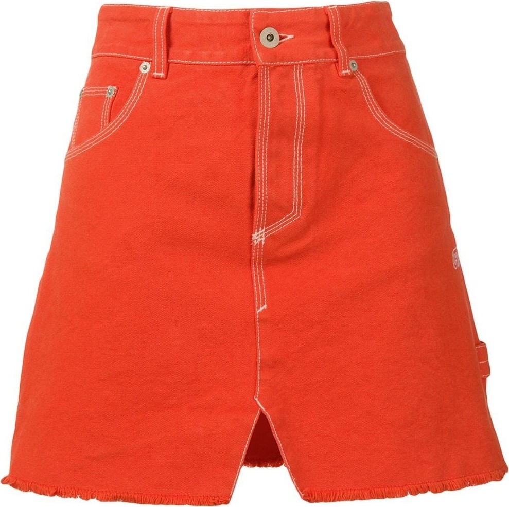 Heron Preston denim mini skirt