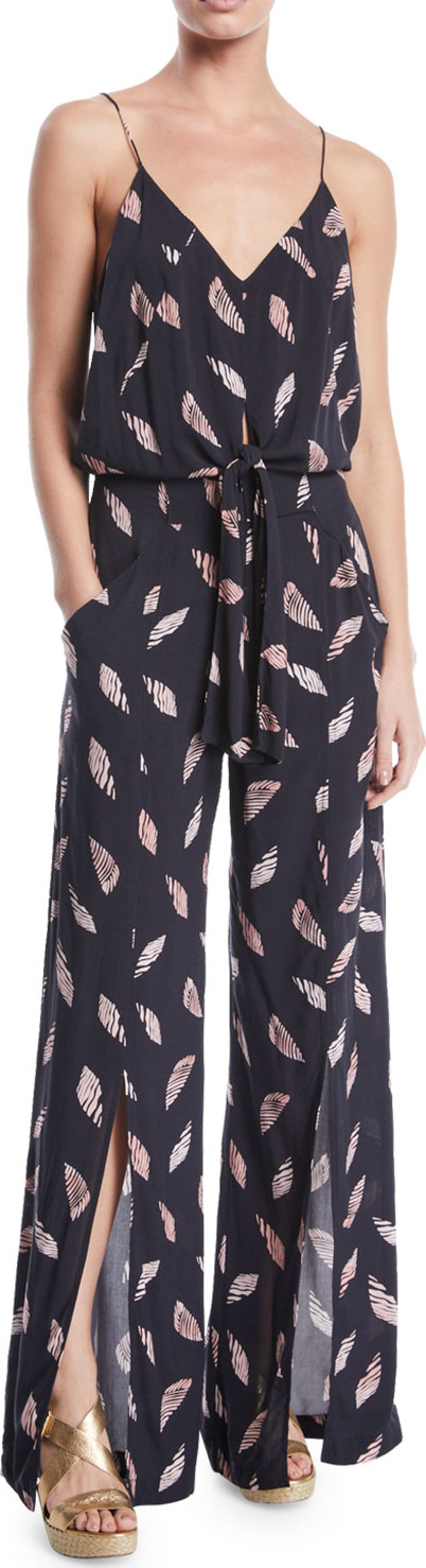 ViX Swimwear Nora Printed Wide-Leg Coverup Jumpsuit
