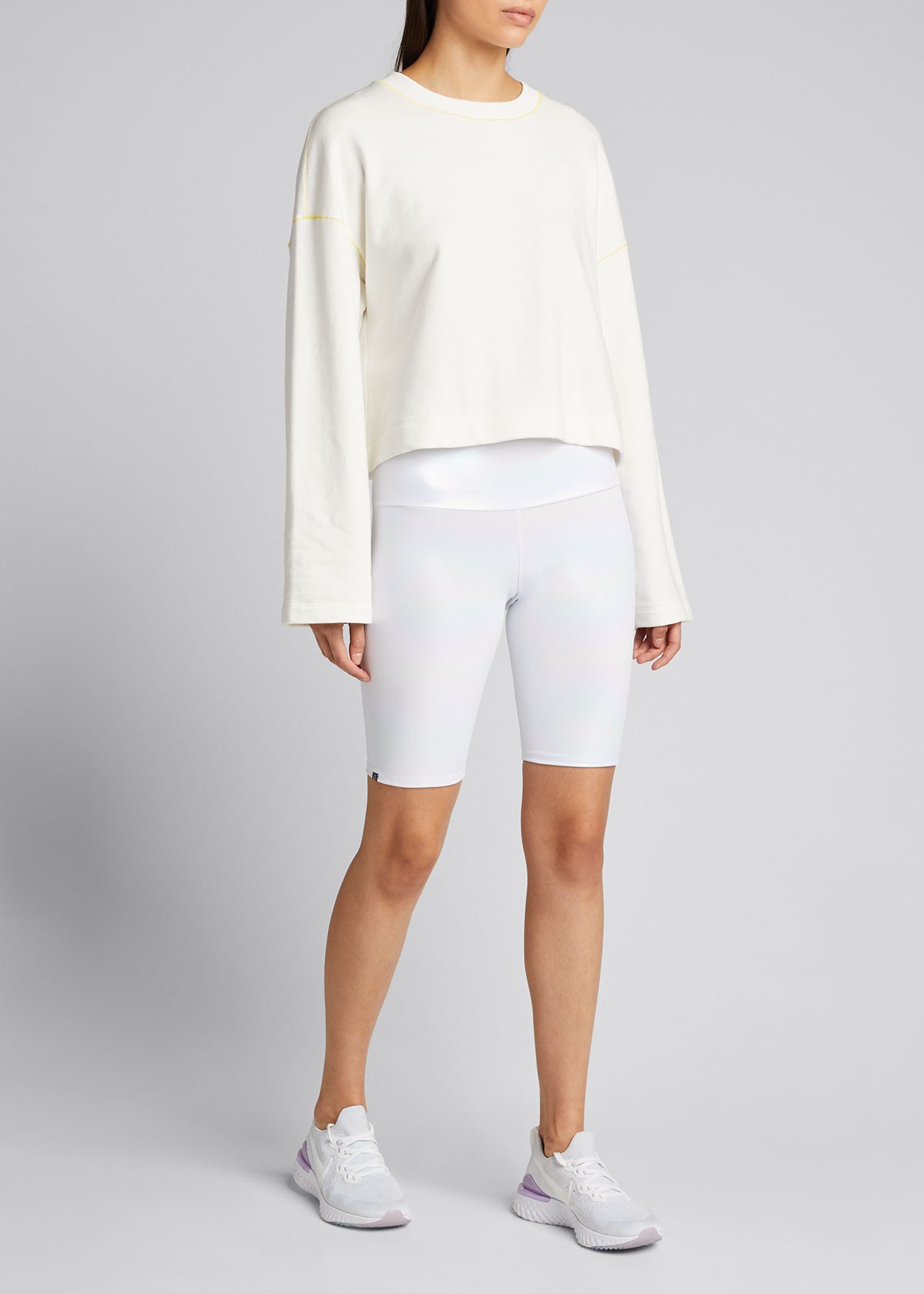 ONZIE Metallic High Rise Athletic Bike Shorts - Unicorn