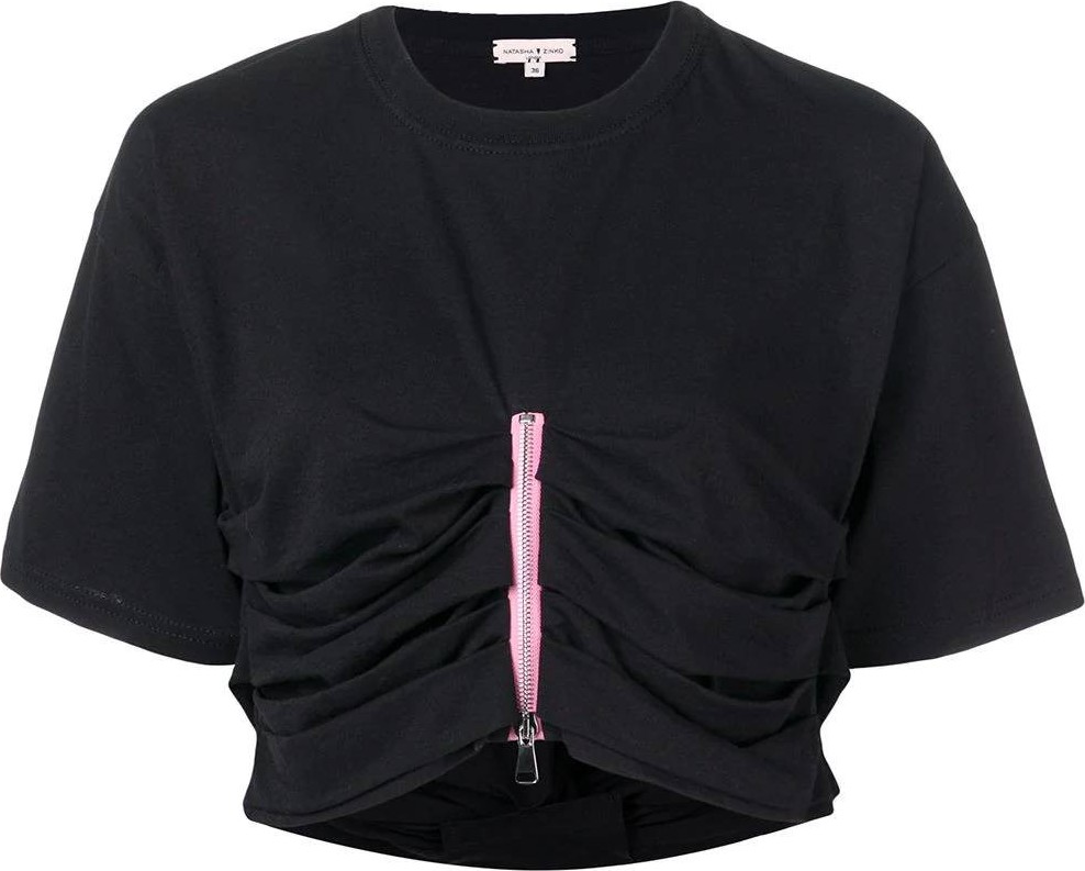 Natasha Zinko Front zip crop top