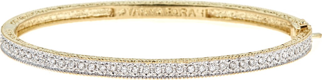 Tanya Farah Modern Etruscan Pave Diamond Bangle Bracelet