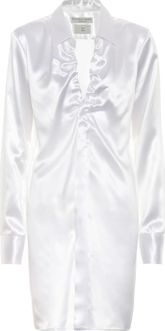 Bottega Veneta Longline satin shirt
