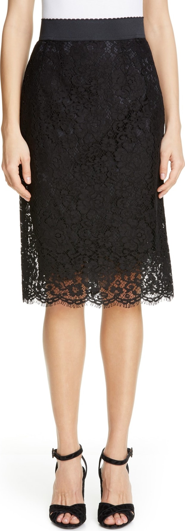 Dolce & Gabbana Lace Pencil Skirt