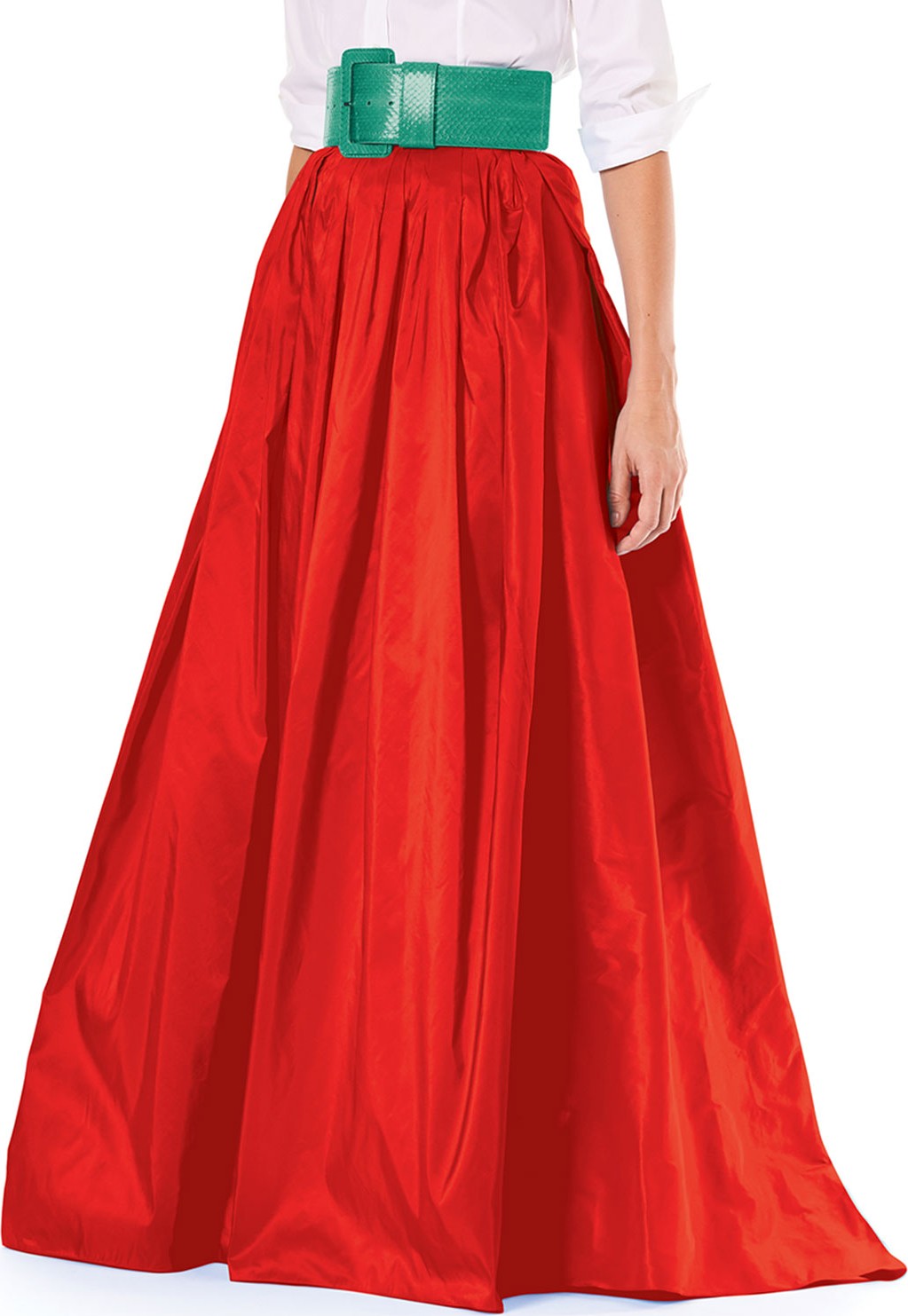 Carolina Herrera Finale Silk Ball Skirt w/ Train