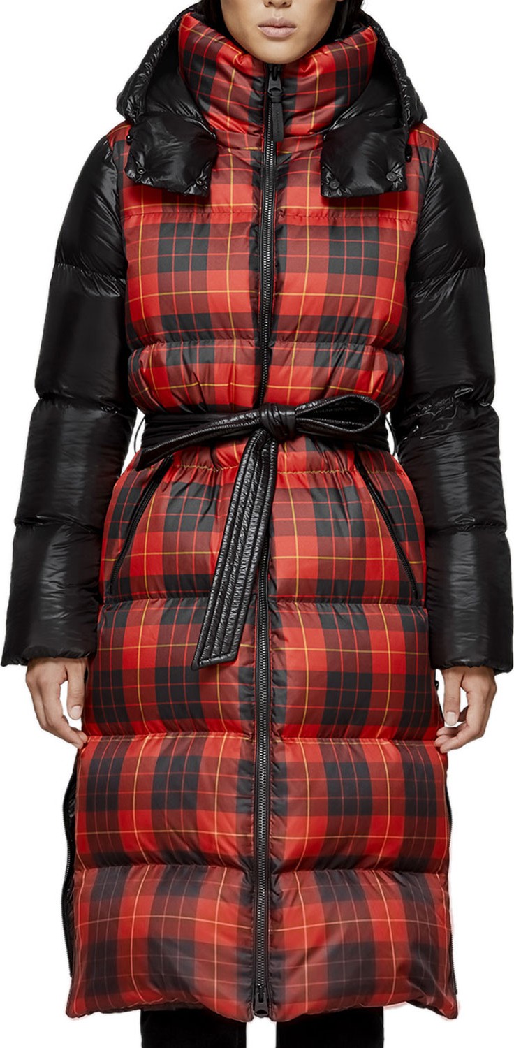 Mackage Haiko Buffalo Plaid Long Puffer Coat