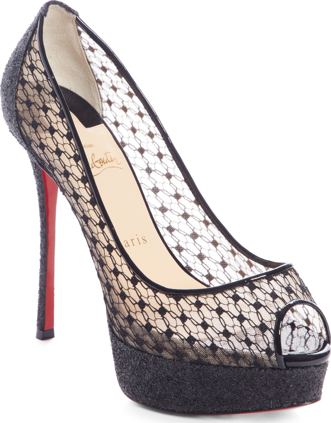 Christian Louboutin Fetish Peep Toe Platform Pump