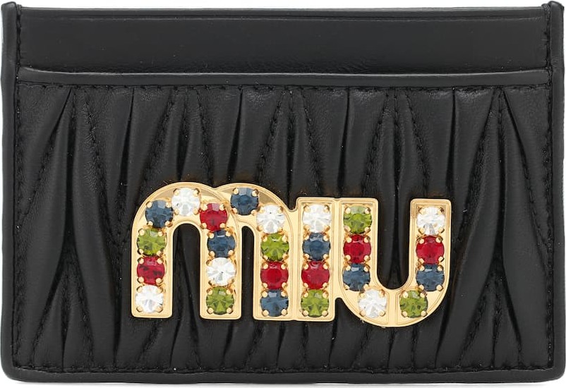 Miu Miu Crystal-embellished card holder