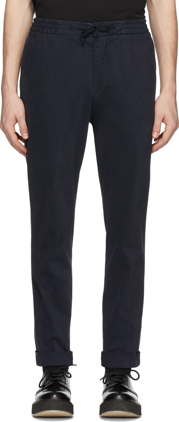 Officine Générale Navy Garment-Dyed Phil Trousers