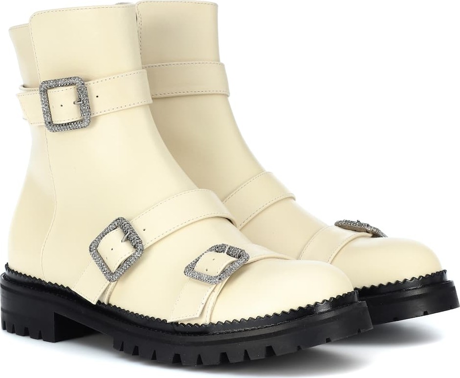 Jimmy Choo Hank Flat leather ankle boots