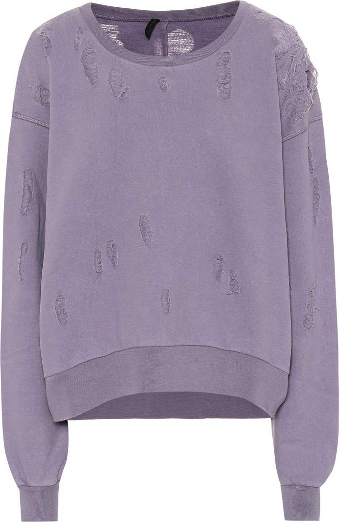 Unravel Distressed cotton hoodie