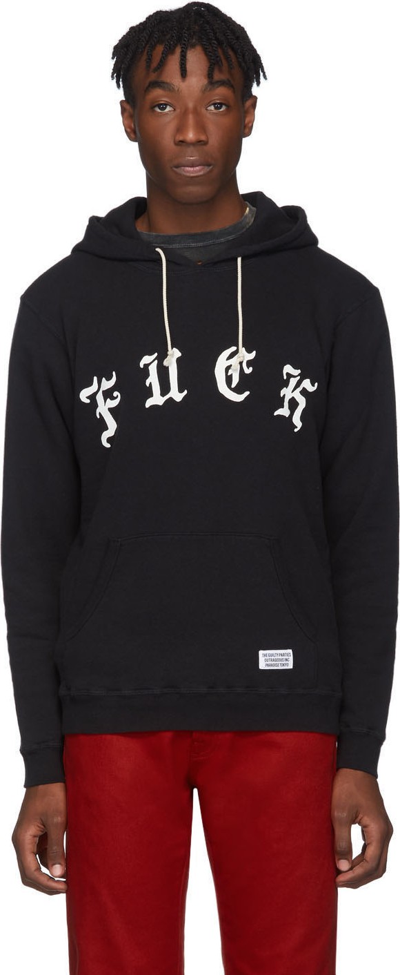 Wacko Maria Black 'Ass Hole' Hoodie