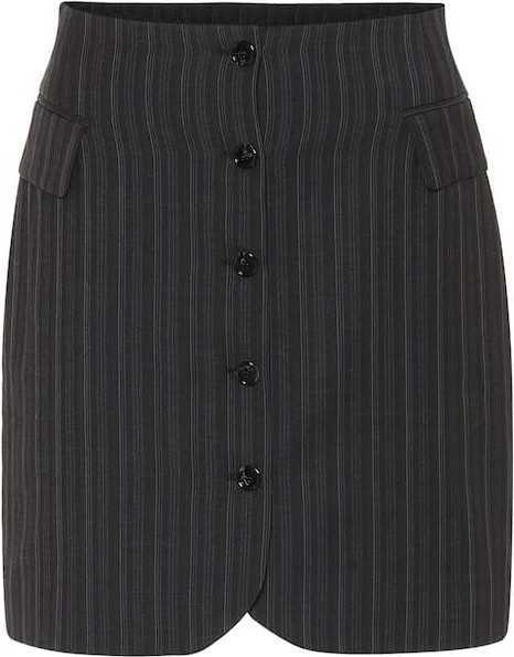 Acne Studios Striped high-rise wool skirt