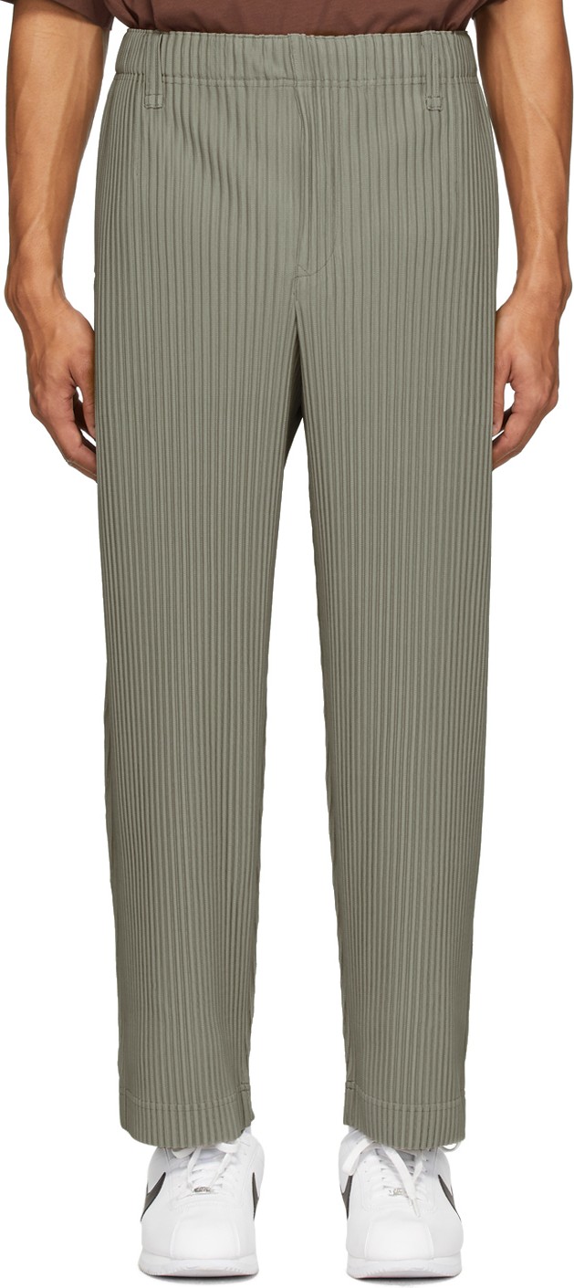 Homme Plissé Issey Miyake Grey Basics Trousers