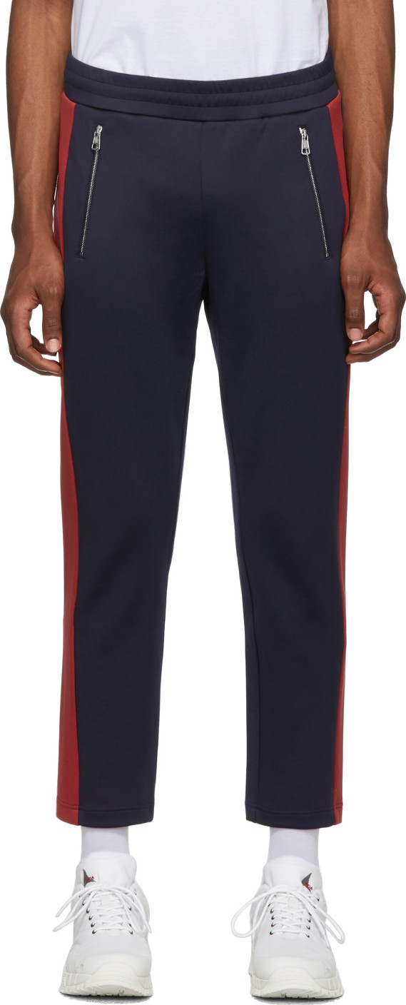 Moncler Navy & Red Jersey Lounge Pants