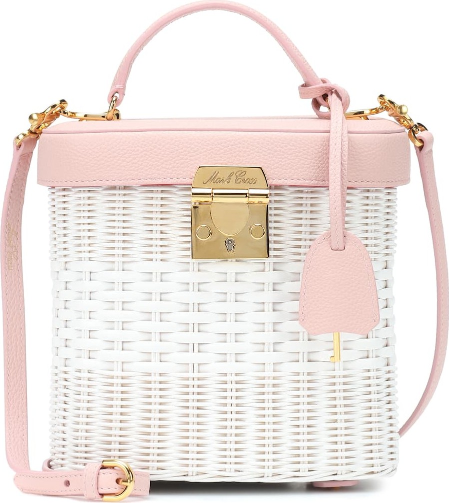 Mark Cross Benchley rattan shoulder bag