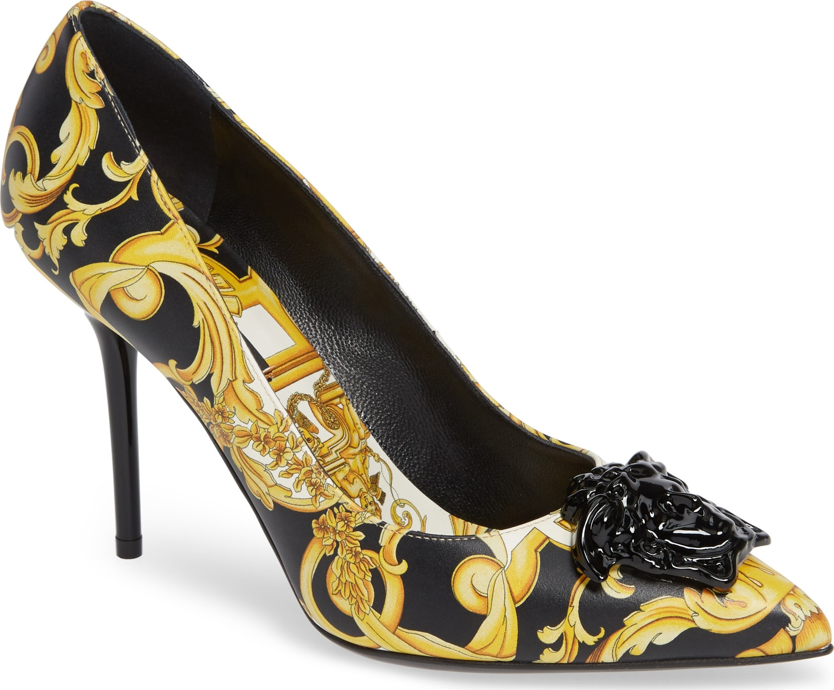 Versace Palazzo Medusa Pointy Toe Pump