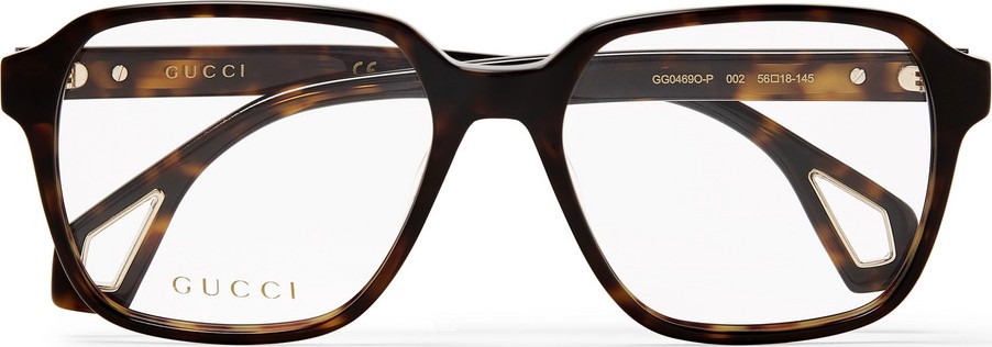 Gucci Square-Frame Tortoiseshell Acetate Optical Glasses