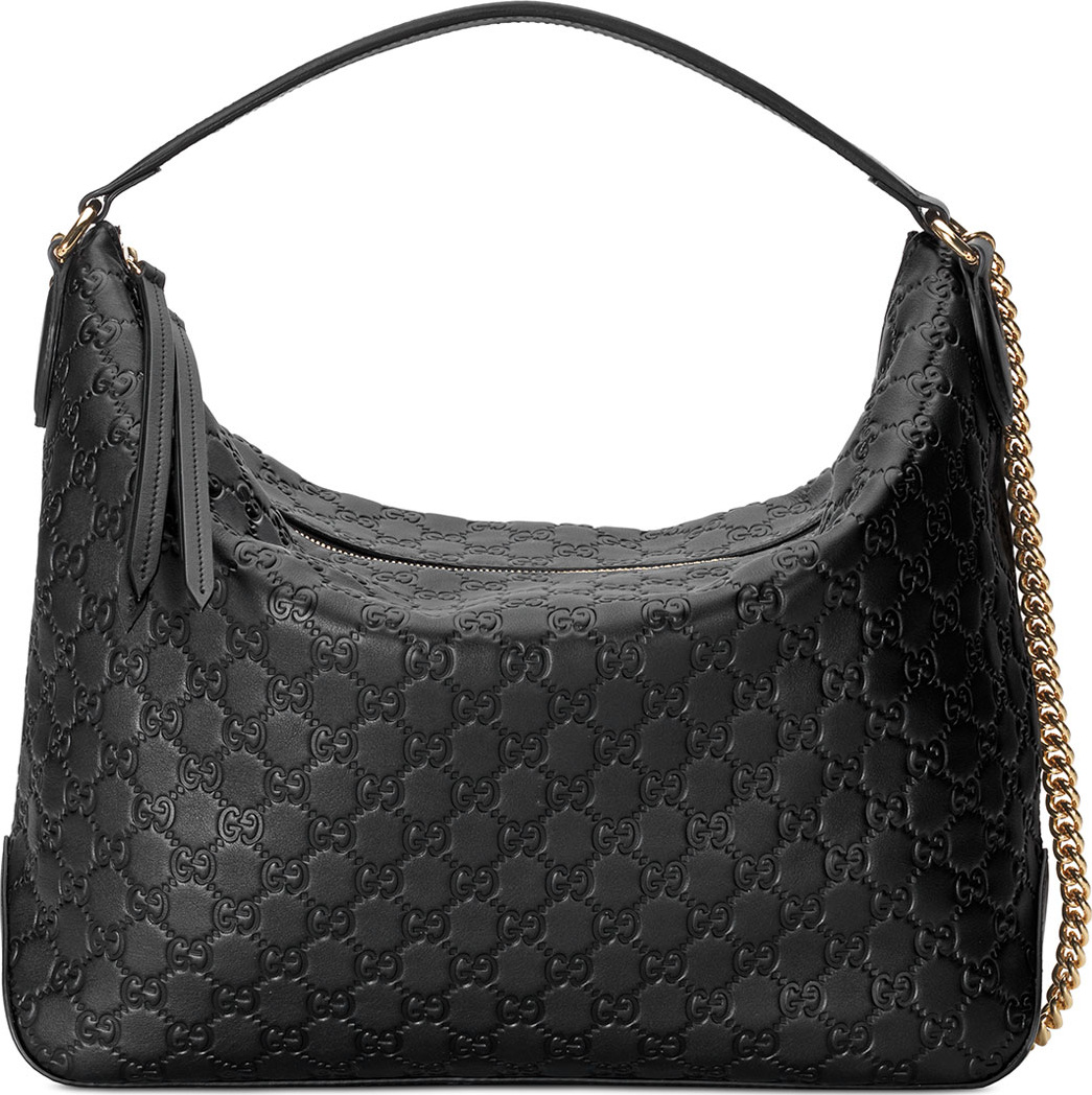 Gucci Linea A Large Guccissima Leather Hobo Bag