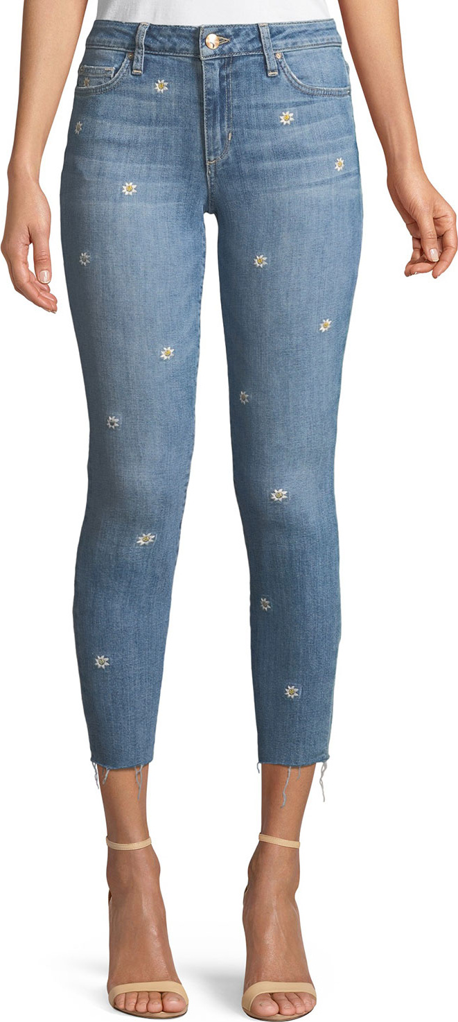 Joe's Jeans The Icon Cropped Embroidered Skinny Jeans