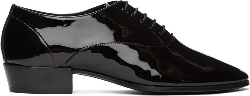 Saint Laurent Black Patent Marius Oxfords