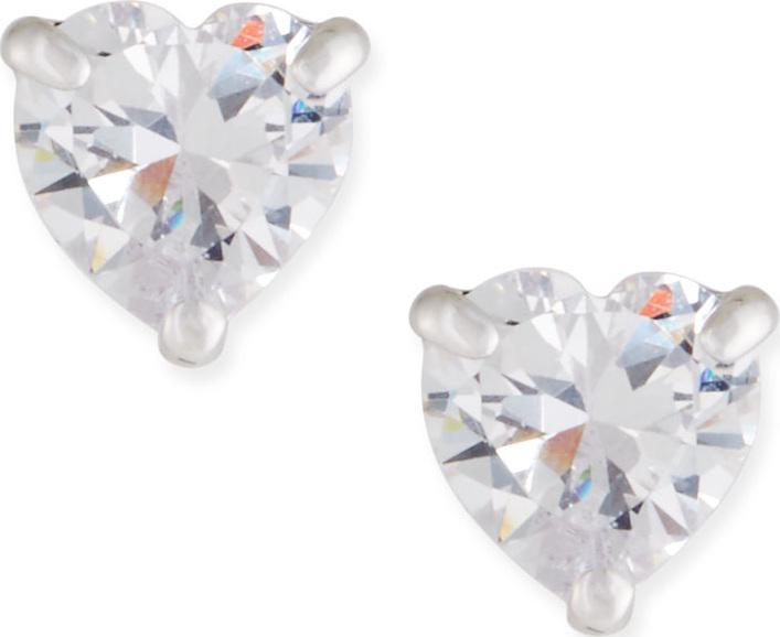 Fallon Solitaire Heart Stud Earrings